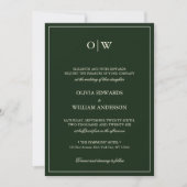 Invitation Elegant Minimalist Monogram Wedding (Devant)