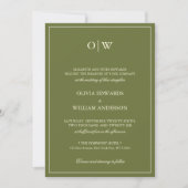 Invitation Elegant Minimalist Monogram Wedding (Devant)