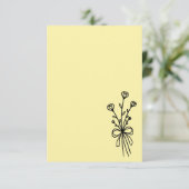 Invitation Elegant Minimalist Pale Yellow (Debout devant)