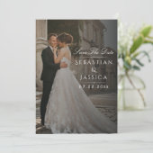 Invitation Elegant Minimalist Photo Save The Date (Debout devant)