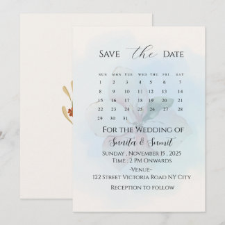 Invitation Elegant Minimalist Save the Date Wedding Invitatio
