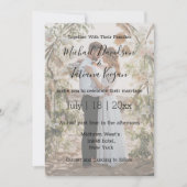 Invitation elegant minimalist stylish wedding  photo faded (Devant)