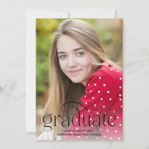 Invitation Elegant Minimalist Type Photo Graduation Party