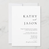Invitation Elegant Minimalist Typography Script Wedding (Devant)