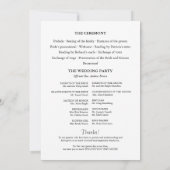 Invitation Elegant Minimalist Wedding Ceremony Program (Dos)