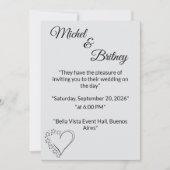 Invitation "Elegant Minimalist Wedding Invitation" (Devant)