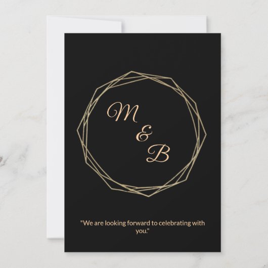Invitation "Elegant Minimalist Wedding Invitation" (Dos)