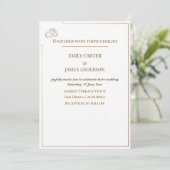 Invitation Elegant Minimalist Wedding Template with Rings (Debout devant)