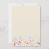 Invitation Elegant minimalist wildflower floral beige wedding (Dos)