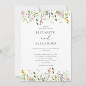 Invitation Elegant Minimalist Wildflower Wedding (Devant)