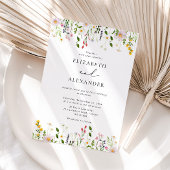 Invitation Elegant Minimalist Wildflower Wedding