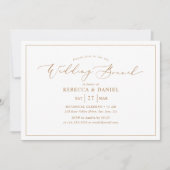 Invitation Élégant minimaliste calligraphie Mariage Brunch (Devant)