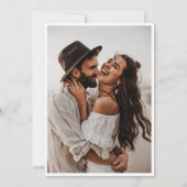 Invitation Élégant minimaliste calligraphie Mariage photo (Dos)