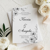 Invitation Élégant minimaliste d'ensemencement floral