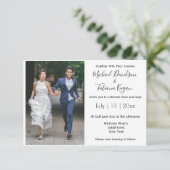 Invitation élégant minimaliste design photo mariage (Debout devant)