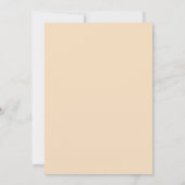 Invitation Élégant minimaliste Élégant Mariage beige chaud (Dos)