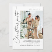 Invitation Élégant minimaliste fête de Noël 2 Photo (Devant)