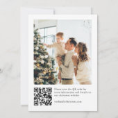 Invitation Élégant minimaliste fête de Noël 2 Photo (Dos)