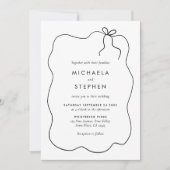 Invitation Élégant minimaliste main tiré Mariage (Devant)