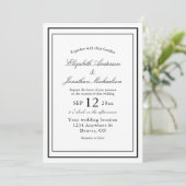 Invitation Élégant minimaliste Mariage (Debout devant)