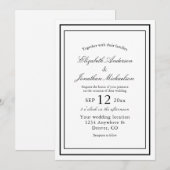 Invitation Élégant minimaliste Mariage (Devant / Derrière)