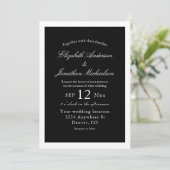 Invitation Élégant minimaliste Mariage (Debout devant)