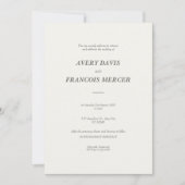 Invitation Élégant minimaliste Mariage beige (Devant)