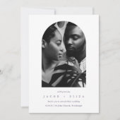 Invitation Élégant minimaliste Mariage d'arche photo (Devant)