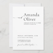 Invitation Élégant minimaliste Mariage de calligraphie (Devant)