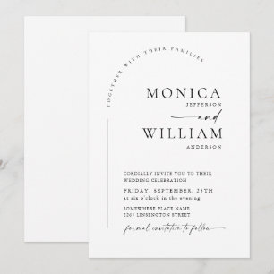 Invitation Élégant minimaliste Mariage de calligraphie