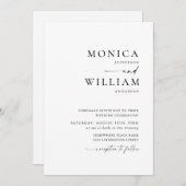 Invitation Élégant minimaliste Mariage de calligraphie (Devant / Derrière)