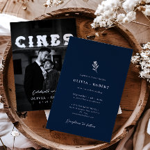 Élégant minimaliste Mariage photo botanique