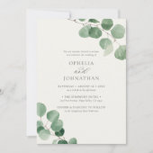 Invitation Élégant minimaliste Mariage tout-en-un Eucalyptus (Devant)