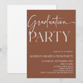 Invitation Élégant minimaliste minimaliste Editable Graduatio (Devant / Derrière)