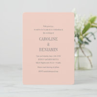 Élégant minimaliste moderne Blush Gris Mariage