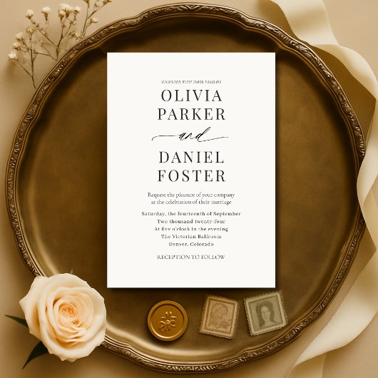 Invitation Élégant minimaliste moderne Mariage