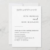Invitation Élégant minimaliste moderne Mariage de script (Devant)