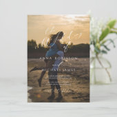 Invitation Élégant minimaliste moderne Mariage photo (Debout devant)