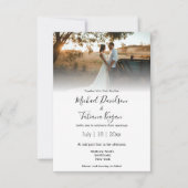 Invitation élégant minimaliste moderne photo mariage (Devant)