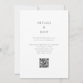 Invitation Élégant minimaliste Monogramme QR Code Mariage (Dos)