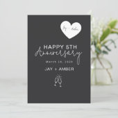 Invitation Élégant Minimaliste Naïf (Debout devant)