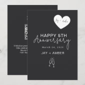 Invitation Élégant Minimaliste Naïf (Devant / Derrière)