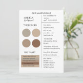 Invitation Élégant minimaliste Neutral Bridesmaid (Debout devant)