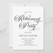 Invitation Élégant minimaliste parti retraite (Devant)