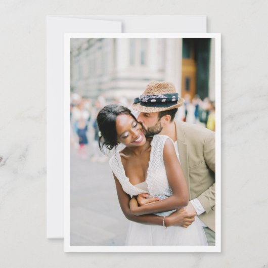 Invitation Élégant minimaliste photo Mariage (Dos)