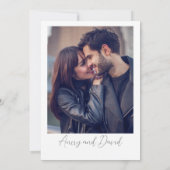 Invitation Élégant minimaliste photo Mariage (Dos)