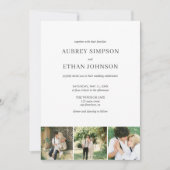 Invitation Élégant minimaliste photo Mariage (Devant)