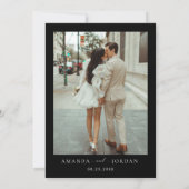 Invitation Élégant minimaliste photo Mariage (Dos)