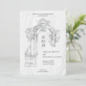 Invitation Élégant minimaliste romain moderne (Debout devant)