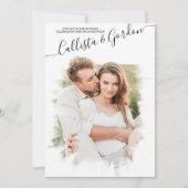 Invitation Élégant minimaliste script photo Collage Mariage (Devant)